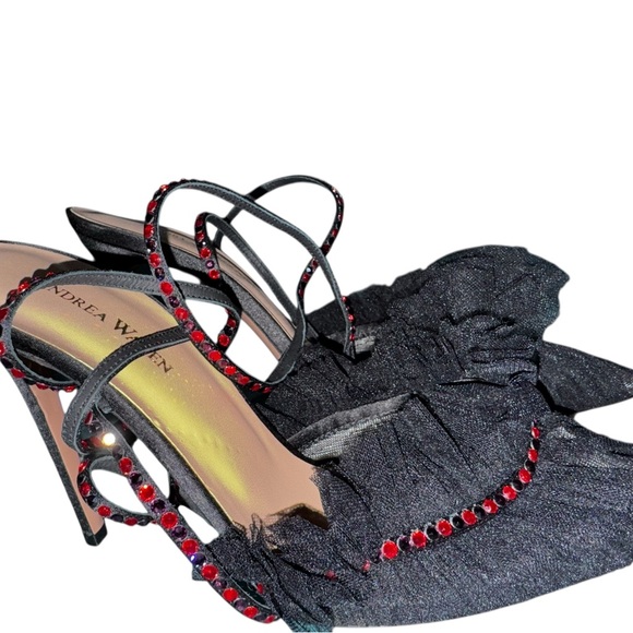New! ANDREA WAZEN Franca Embellished Pumps US Sz 9.5 - Picture 2 of 8